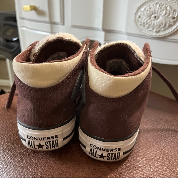 Converse Brown High-Top Sneakers **Worn Once!! - Picture 3 of 4